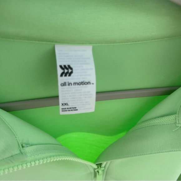 ALL IN MOTION Women's Activewear Long Sleeve Half Zip, Green,Pullover Size XXL - Picture 4 of 10
